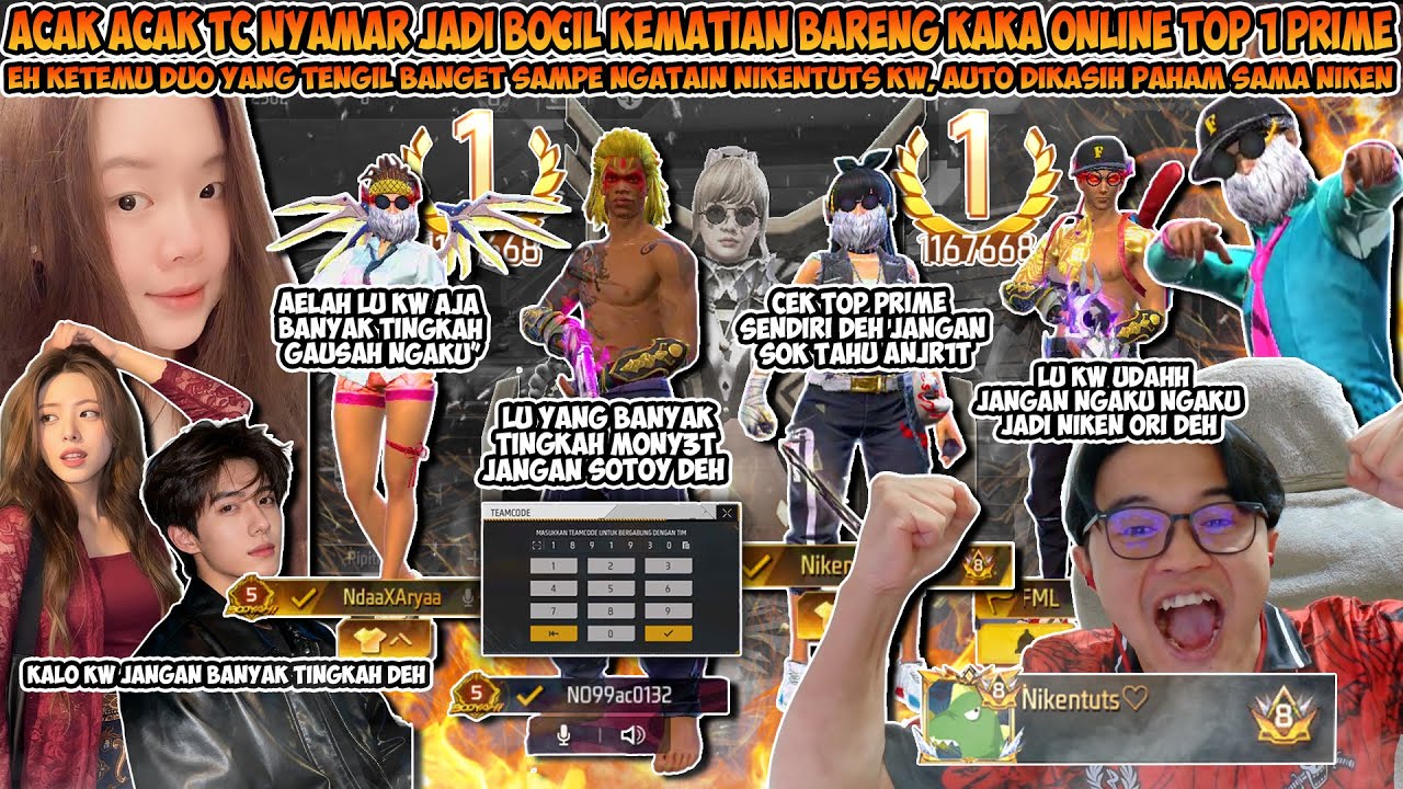 ACAK ACAK TC JADI BOCIL KEMATIAN SAMA TOP 1 PRIME KETEMU DUO TENGIL BANGET AUTO NIKENTUT KASIH PAHAM