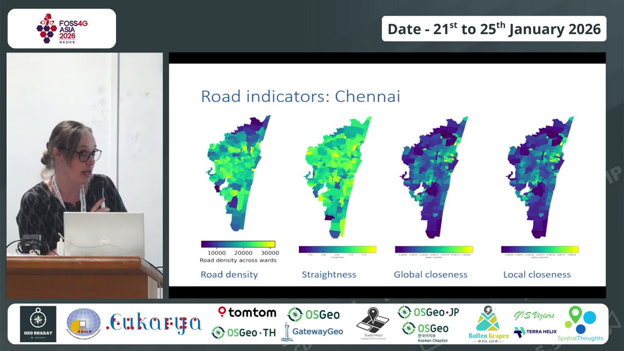 FOSS4G Asia 2026 | Road Network Characteristics & Land Surface Temperature in Bangalore and Chennai