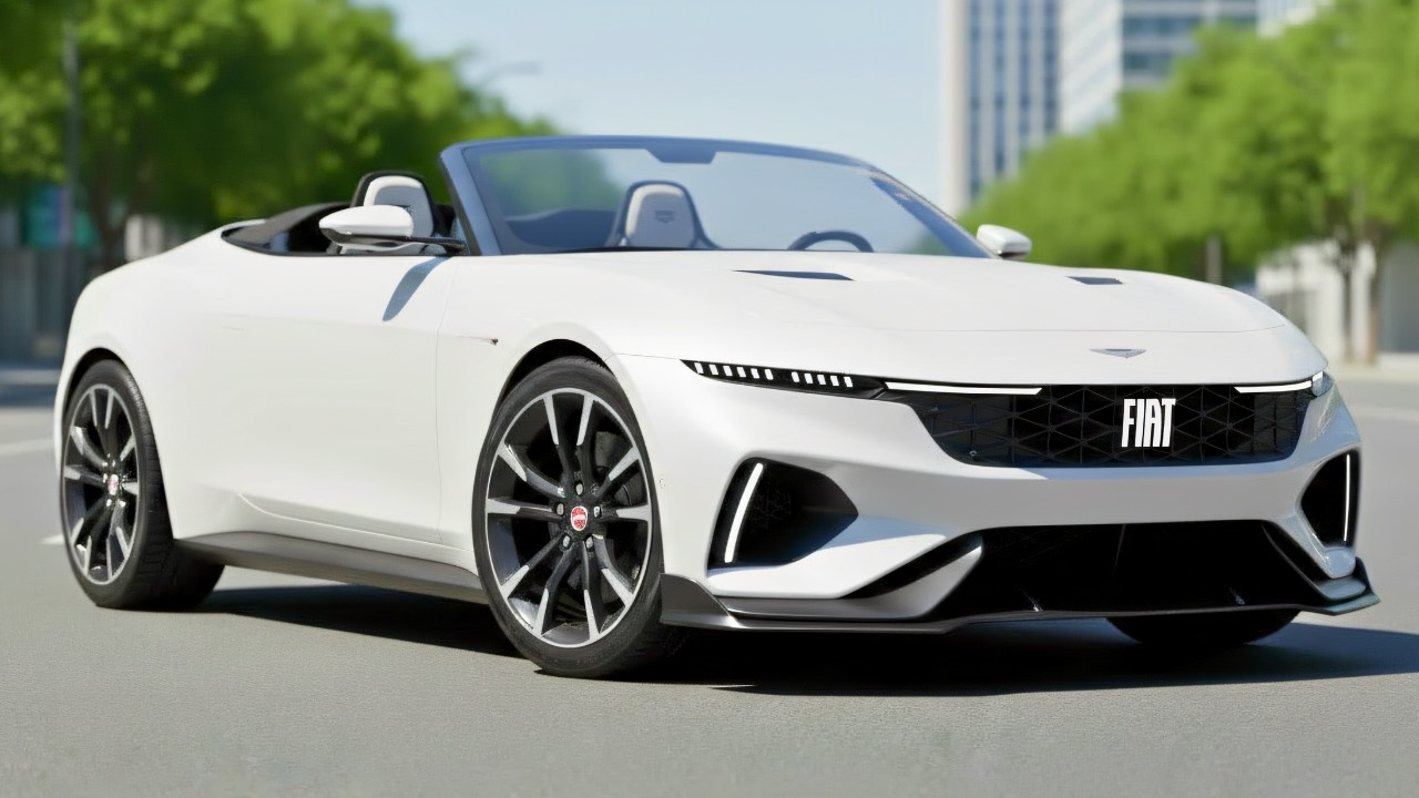 Первый взгляд на Fiat 124 Spider 2026 года — футуристический кабриолет, который шокирует...