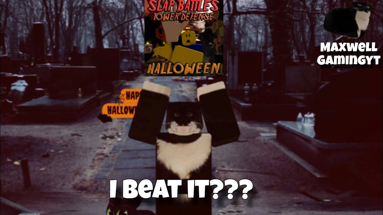 I BEAT THE HALLOWEEN 2025 EVENT MAP | Slap Battles Tower Defense