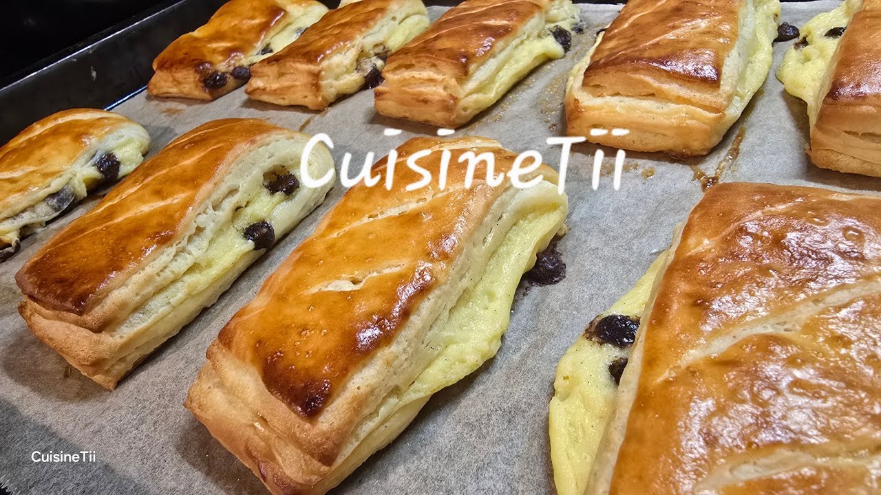 Brioches feuilletés à la crème pâtissière SANS TOURAGE !!
