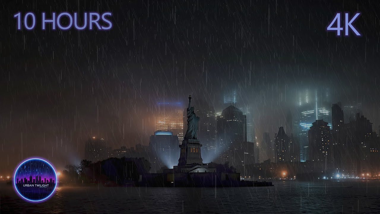 Liberty in the Fog | 10 Hours of Night Mist, Harbor Wind & Quiet New York Ambience