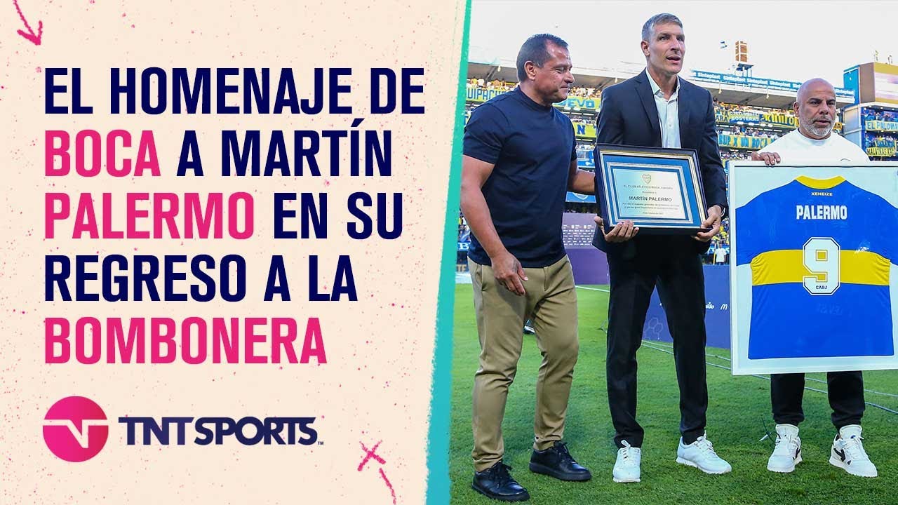&iexcl;TREMENDA OVACI&Oacute;N! El homenaje de BOCA a Mart&iacute;n PALERMO en se regreso a la BOMBONERA