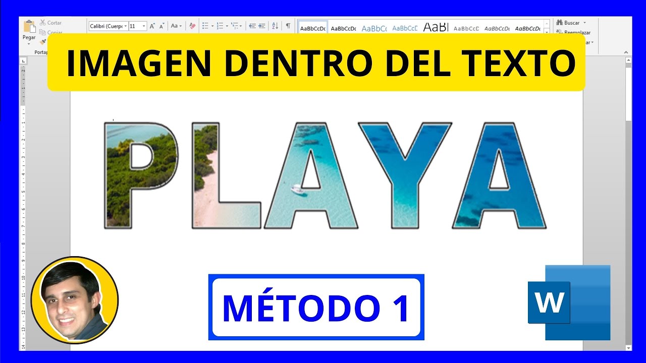 Cómo INSERTAR una IMAGEN de Fondo a un TEXTO en WORD (Máscara de texto con Imagen)