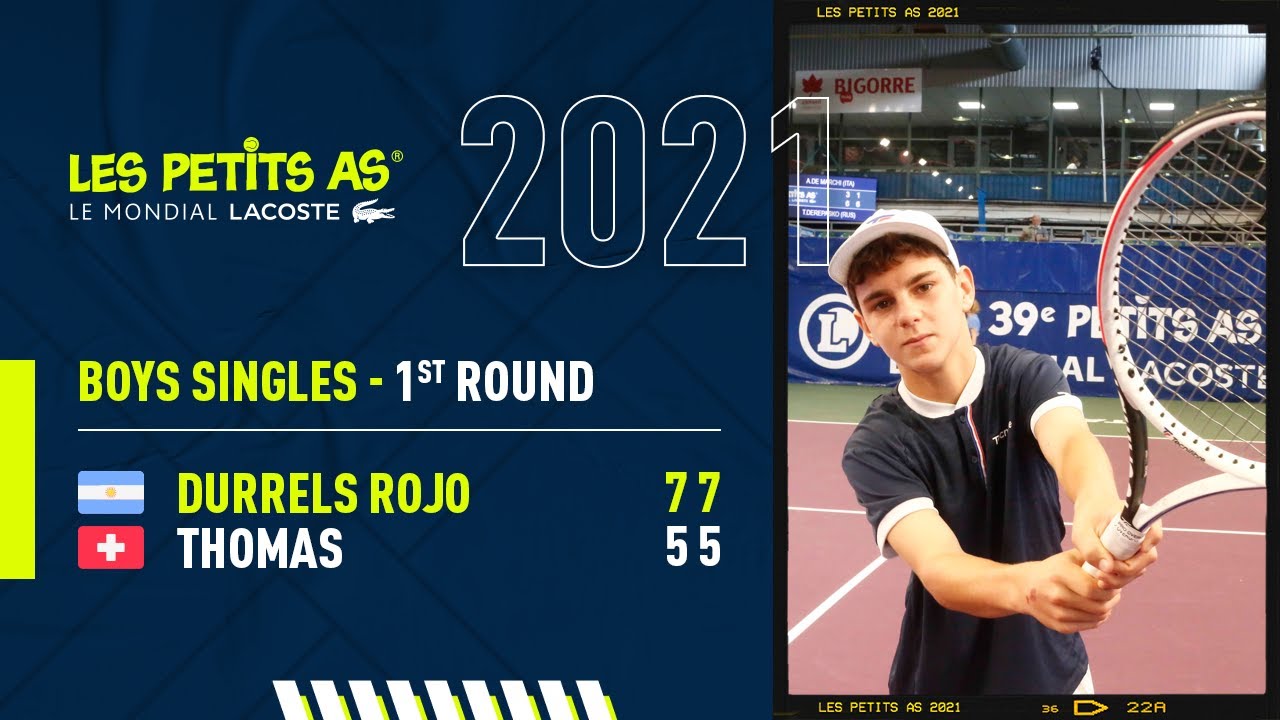 Les Petits As 2021 | Boys 1st Round | Bautista Durrels Rojo vs. Flynn Thomas