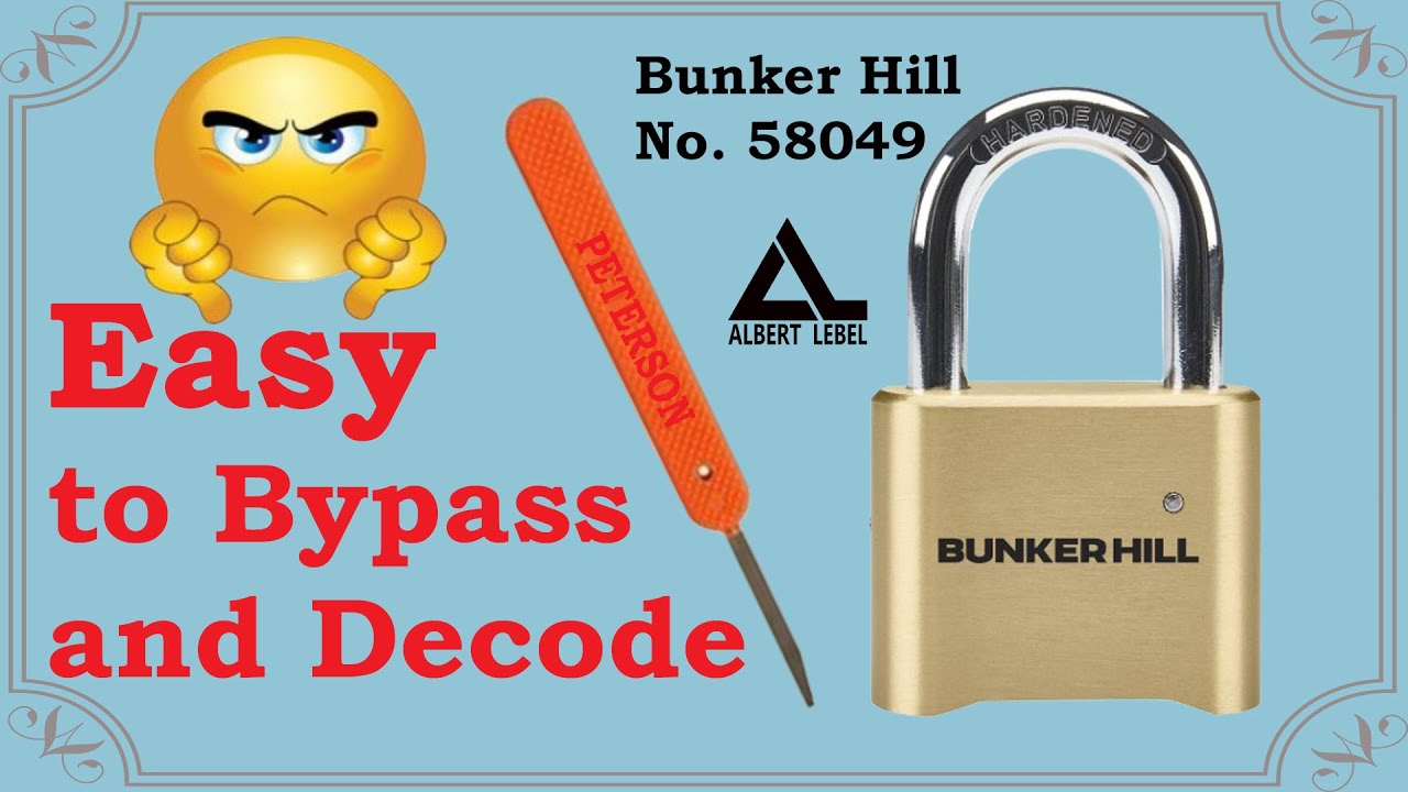[564] Bunker Hill 4 dial Combo (Easy to bypass and decode)
