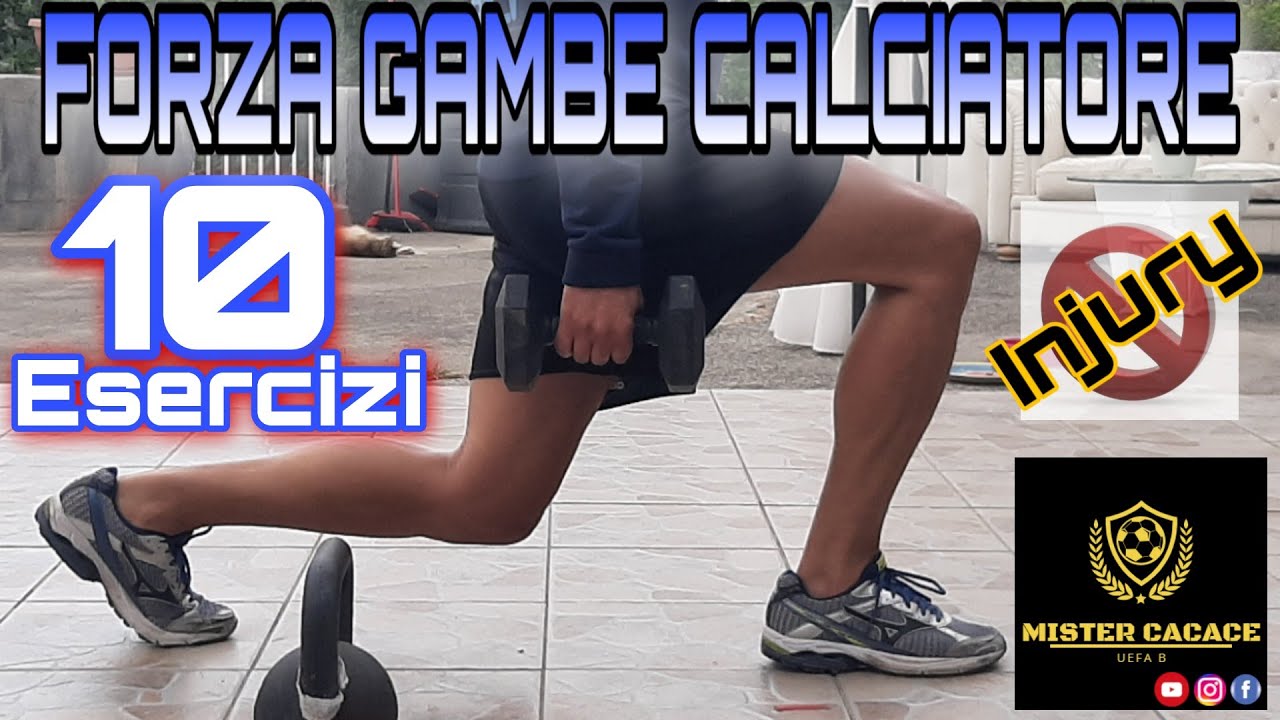 I 10 MIGLIORI Esercizi Per Le GAMBE Del CALCIATORE!! AUMENTA La FORZA GAMBE E La POTENZA Del TIRO