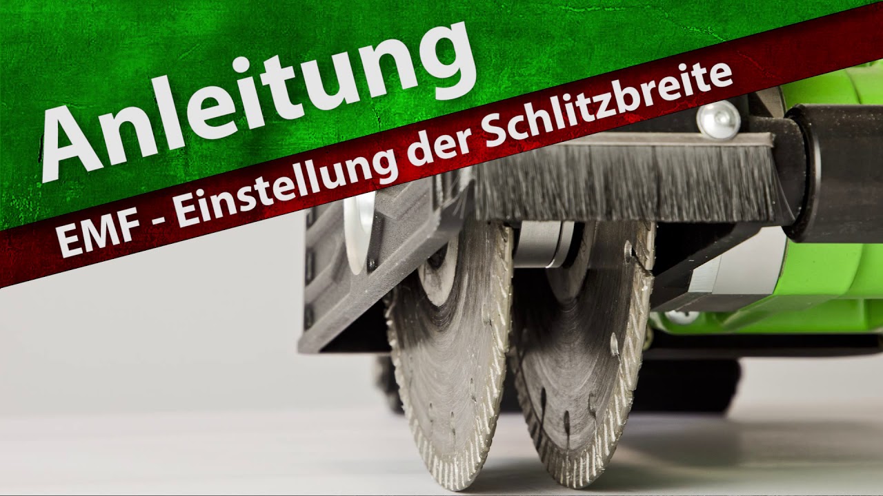 Anleitung: Mauerschlitzfräsen - Fräsbreiteneinstellung