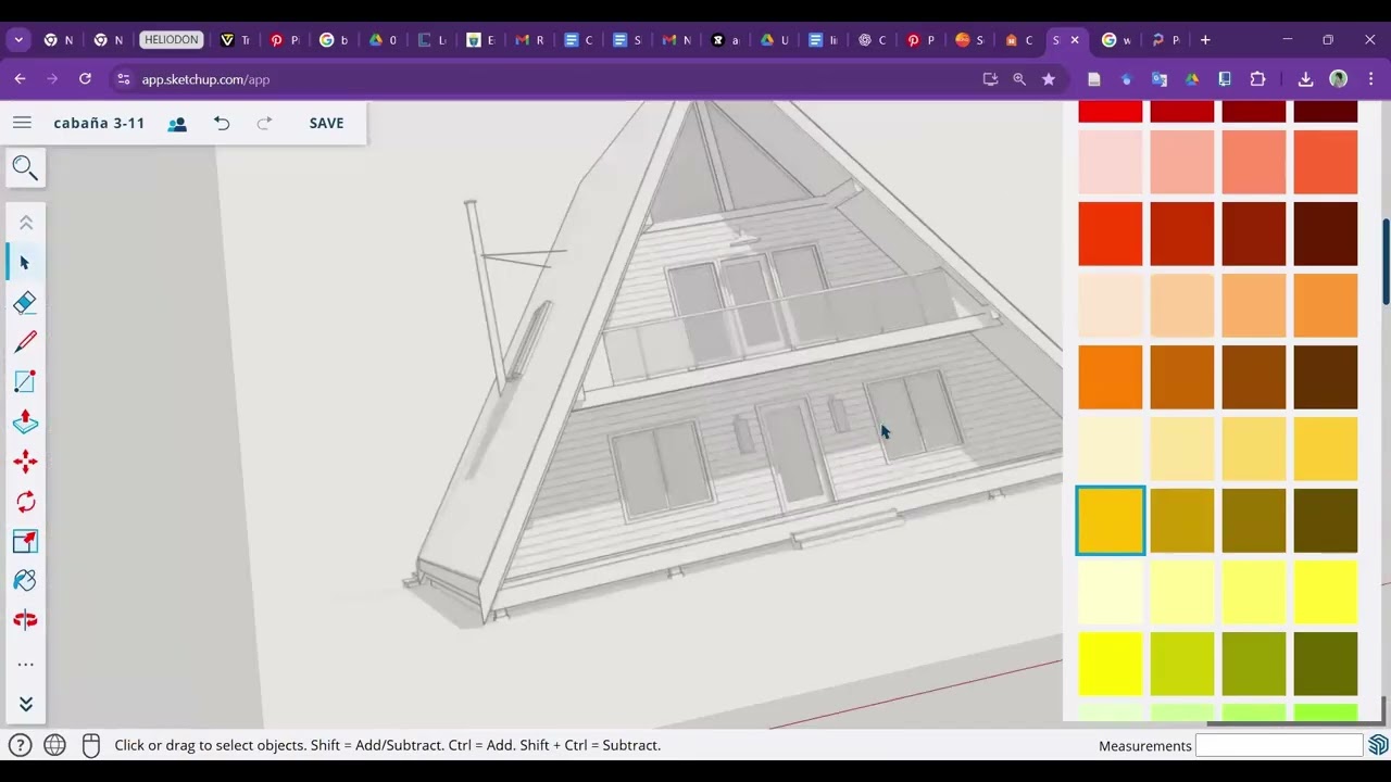 Cómo modelar una cabaña en SketchUp Web paso a paso | Arquitectura  | PRIMERA PARTE
