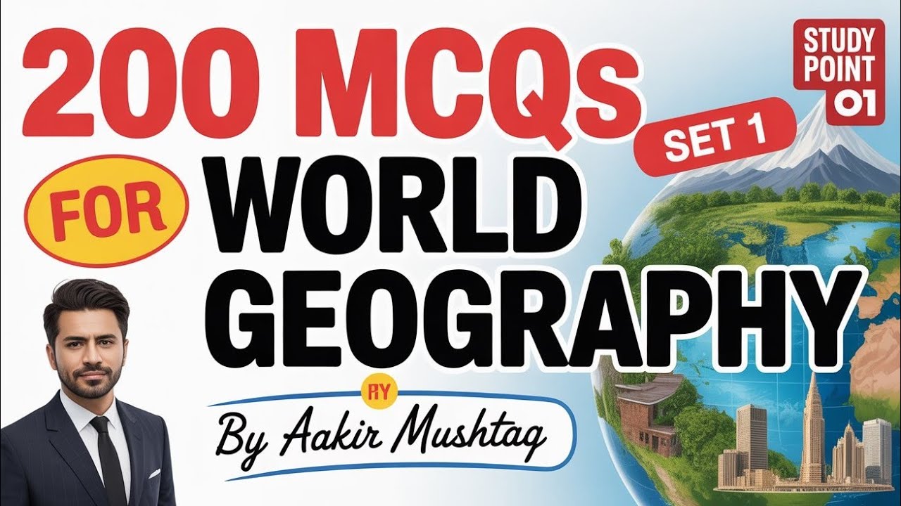 200 World Geography MCQs | World Geography MCQs For All Competative Exams | Geography of World |