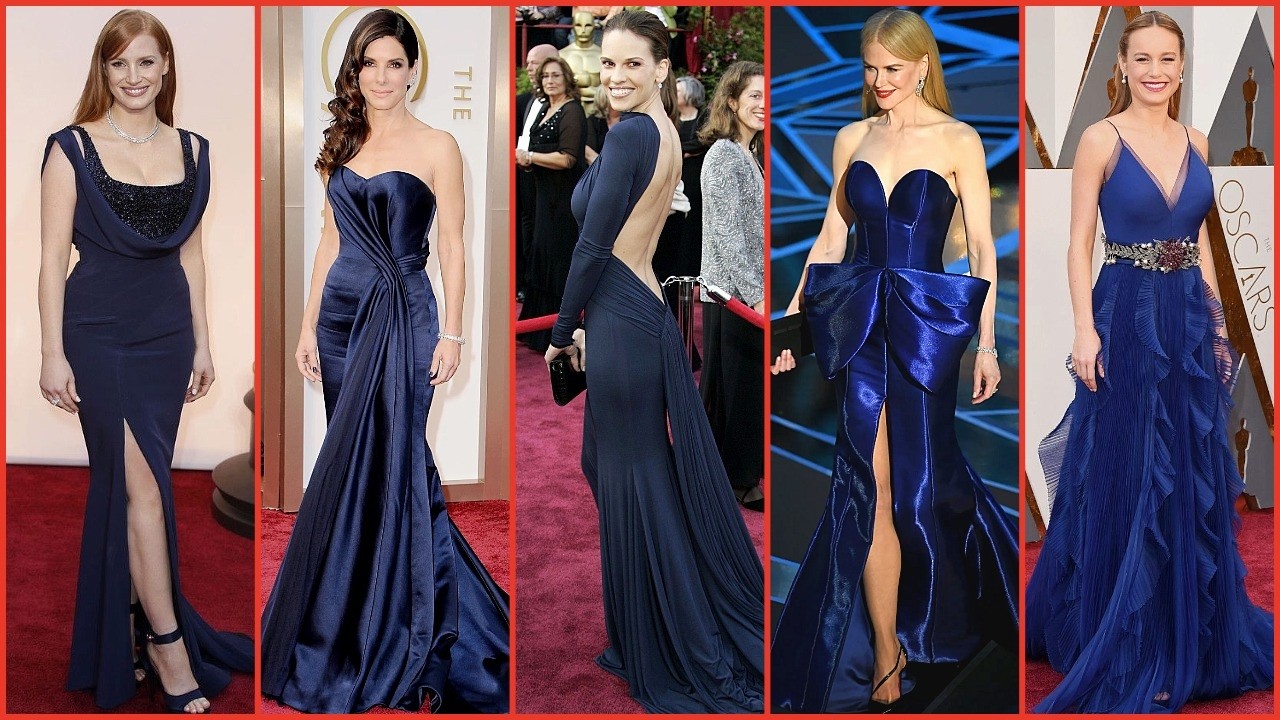 Top 15 Best BLUE Dresses at the Oscars!
