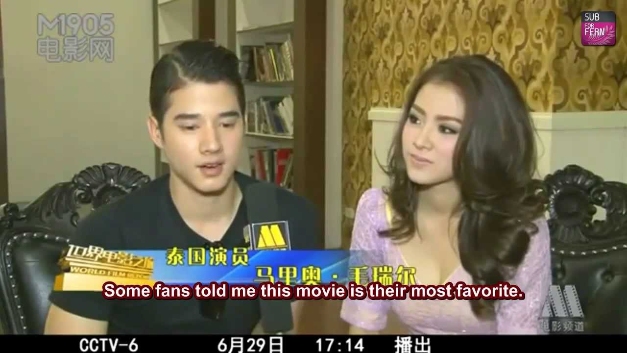 [CHN+ENG SUB] Baifern Pimchanok & Mario Maurer (Cut) @ CCTV-6 World Film Report (June 29, 2013)