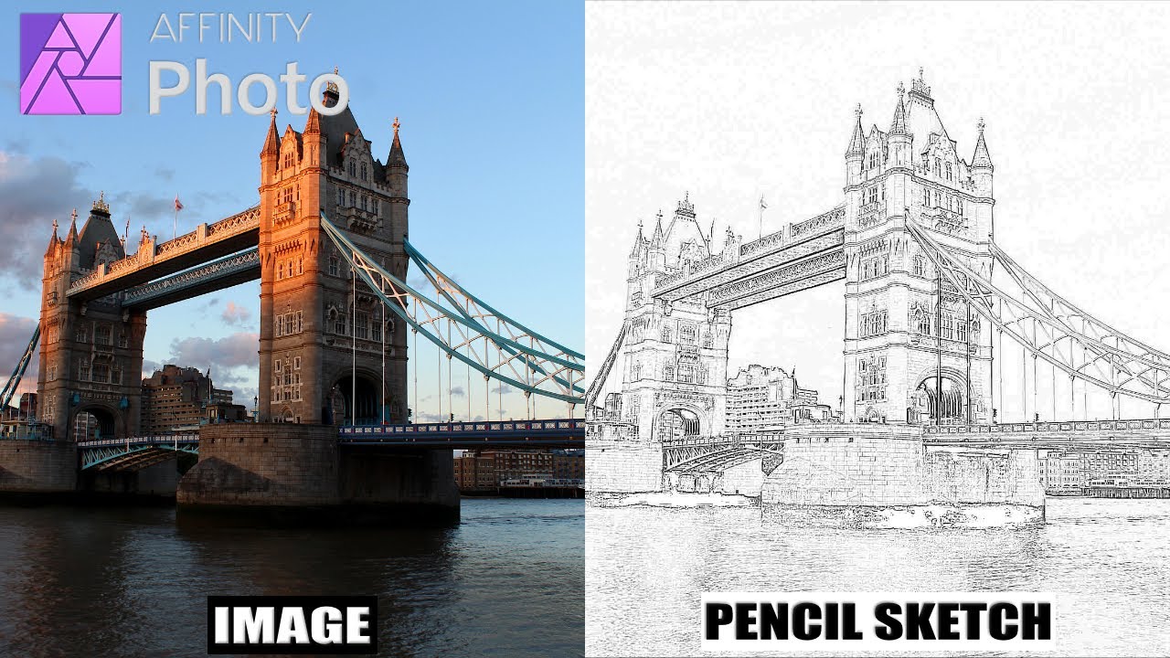 Affinity Photo Tutorial: How to Transform any Photo/Image into a Pencil Sketch.