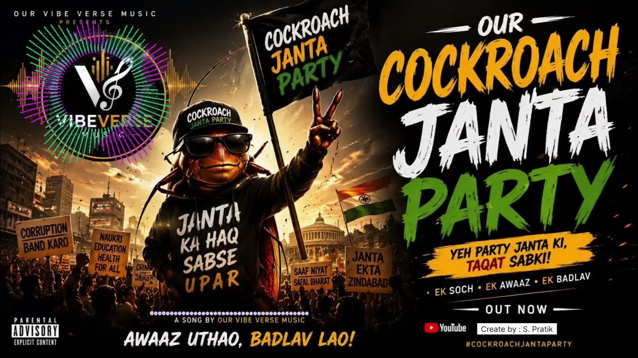 Cockroach Janta Party | Official Hindi Anthem | Vibe Verse Music #cockroachjantaparty #youth 
