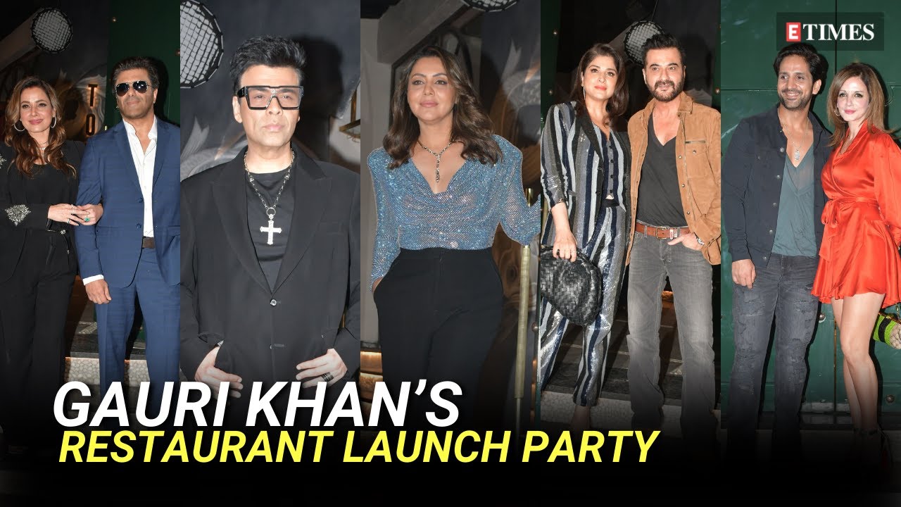 Karan Johar, Sussanne Khan, and More Grace Gauri Khan's Restaurant Launch | Watch