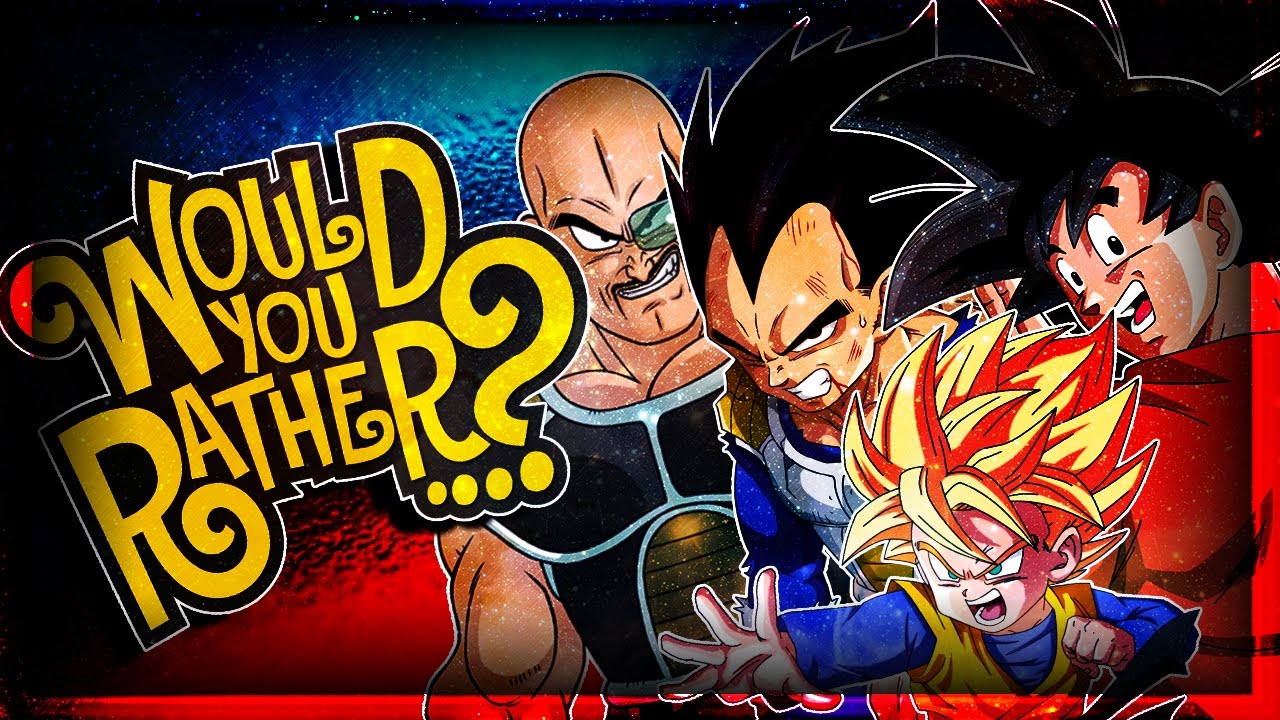 Goku, Vegeta, Goten & Nappa Plays Would You Rather!
