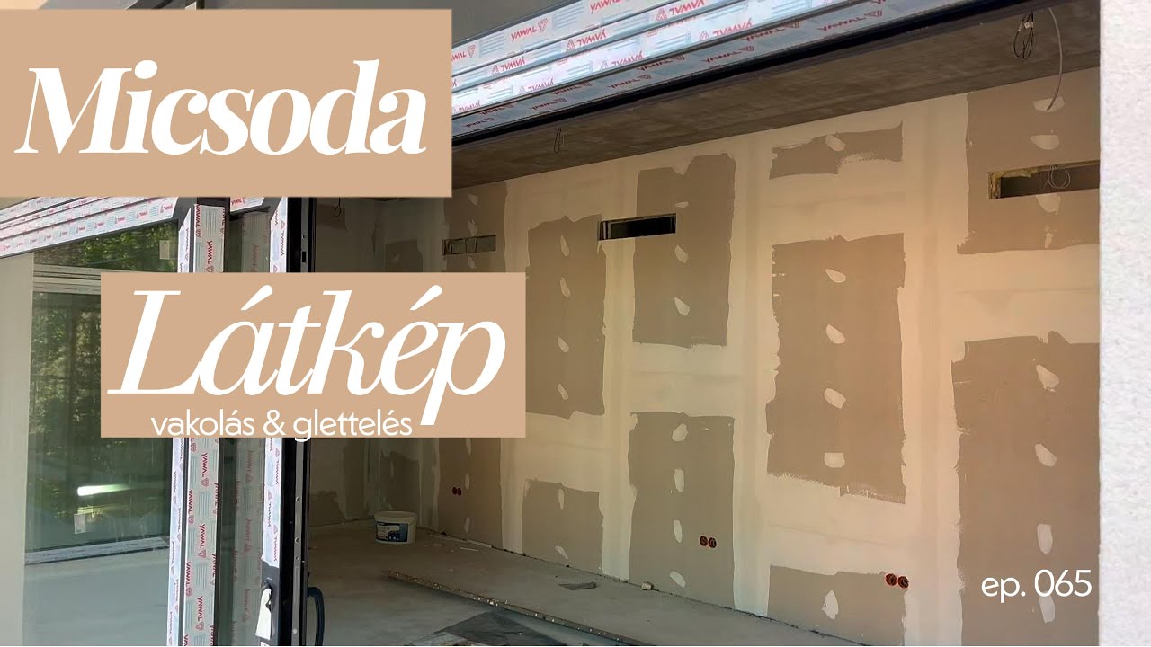 Irodánk építése 65. rész - vakolás, glettelés