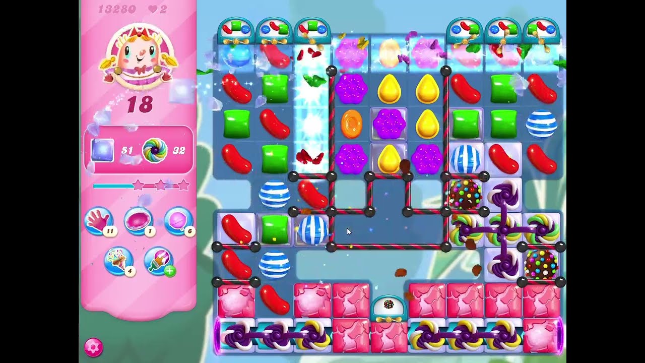 Candy Crush Saga Nivel 13280 completado sin boosters (level 13280)