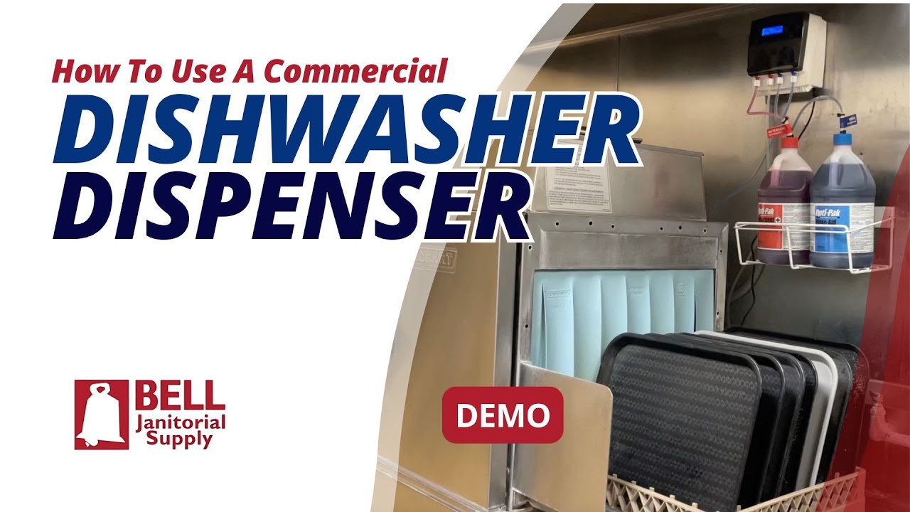 How to Use a Commercial Dishwasher Dispenser | Bell Janitorial Supply Demo
