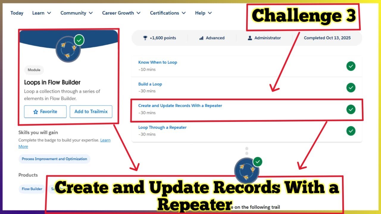 Create and Update Records With a Repeater | Loops in Flow Builder | Challenge 3