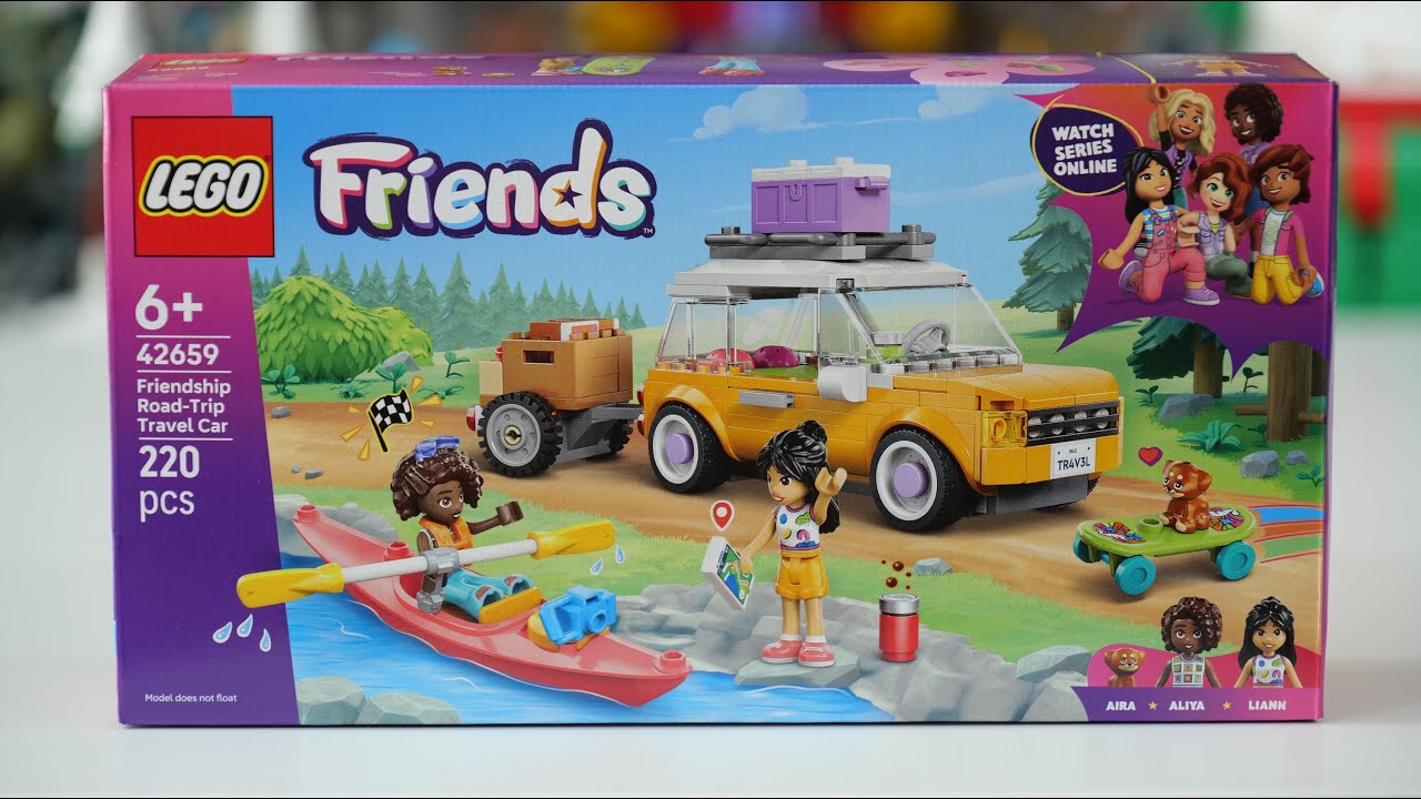 LEGO Friends 42659 Przyjaźń Road-Trip Podr&oacute;ż Samoch&oacute;d Prędkość Budowa