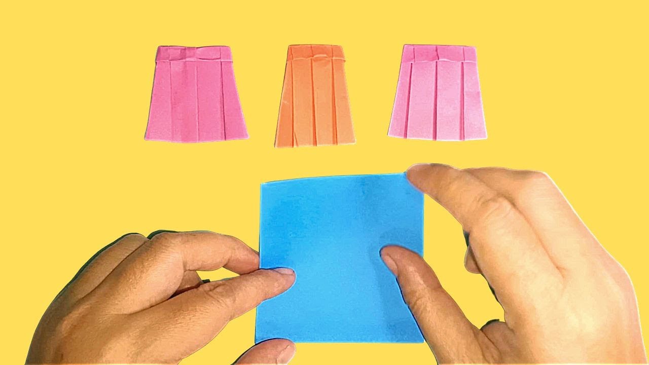 HOW TO MAKE ORIGAMI SKIRT  |  Paper skirt | Paper Craft skirt