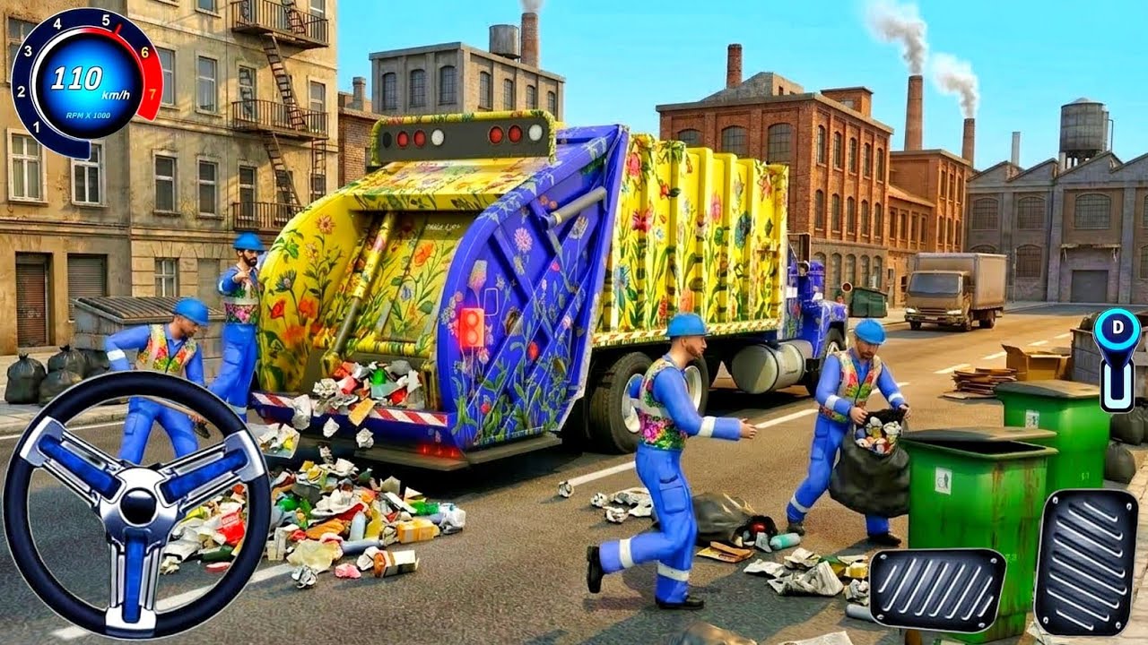 Экстремальный новый мусоровоз 2026 — новый симулятор вождения мусоровоза! 3D-геймплей для iOS.