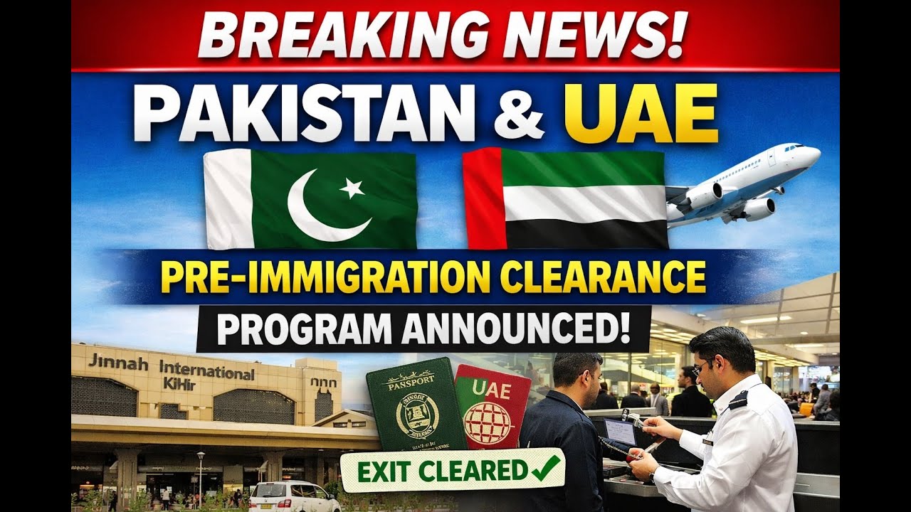 Breaking News: Pakistan & UAE Announce Pre-Immigration Clearance Program for Travelers - Jan 2026