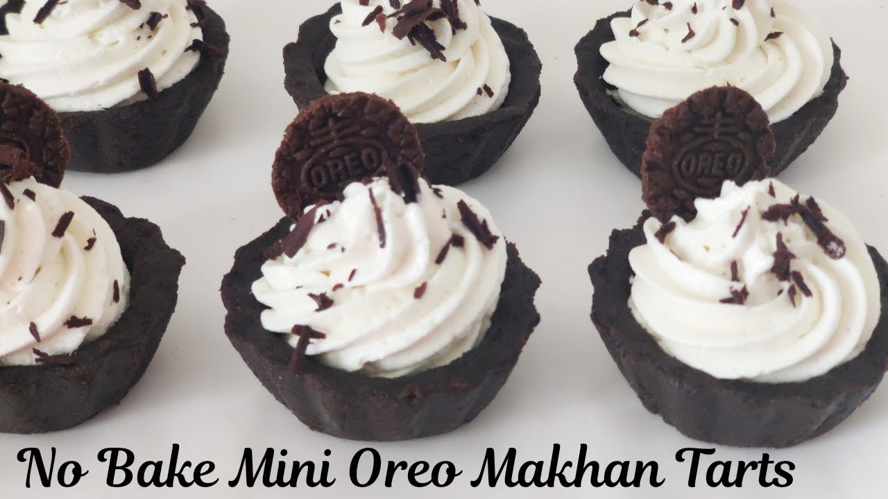 No Bake Oreo Tart Recipe | Mini Oreo Makhan Tarts | Janmashtami Special Recipe | No bake tart recipe