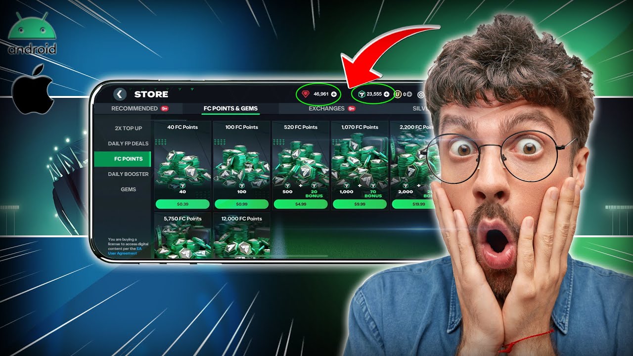 Взлом FC Mobile 25 — как получить неограниченное количество очков и кристаллов в EA FC Mobile 25 ...