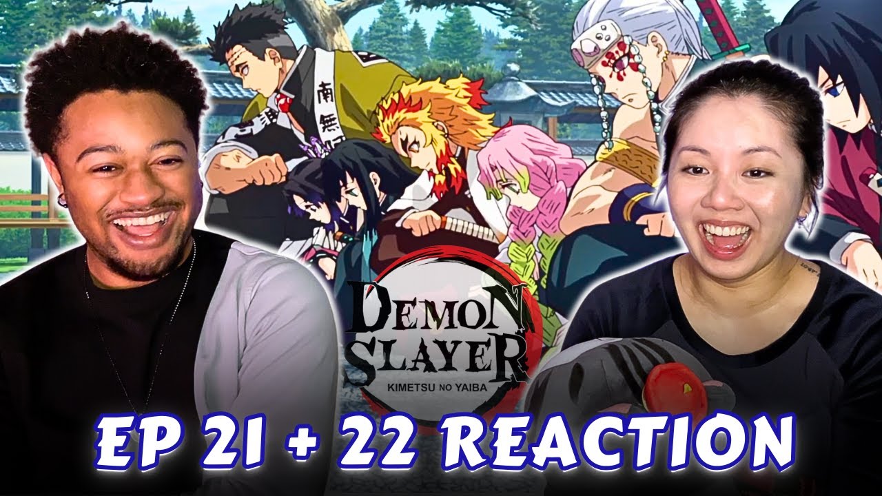 FINALLY MEETING THE HASHIRA! | Girlfriend Reacts To *Demon Slayer* Ep 21 & 22 REACTION