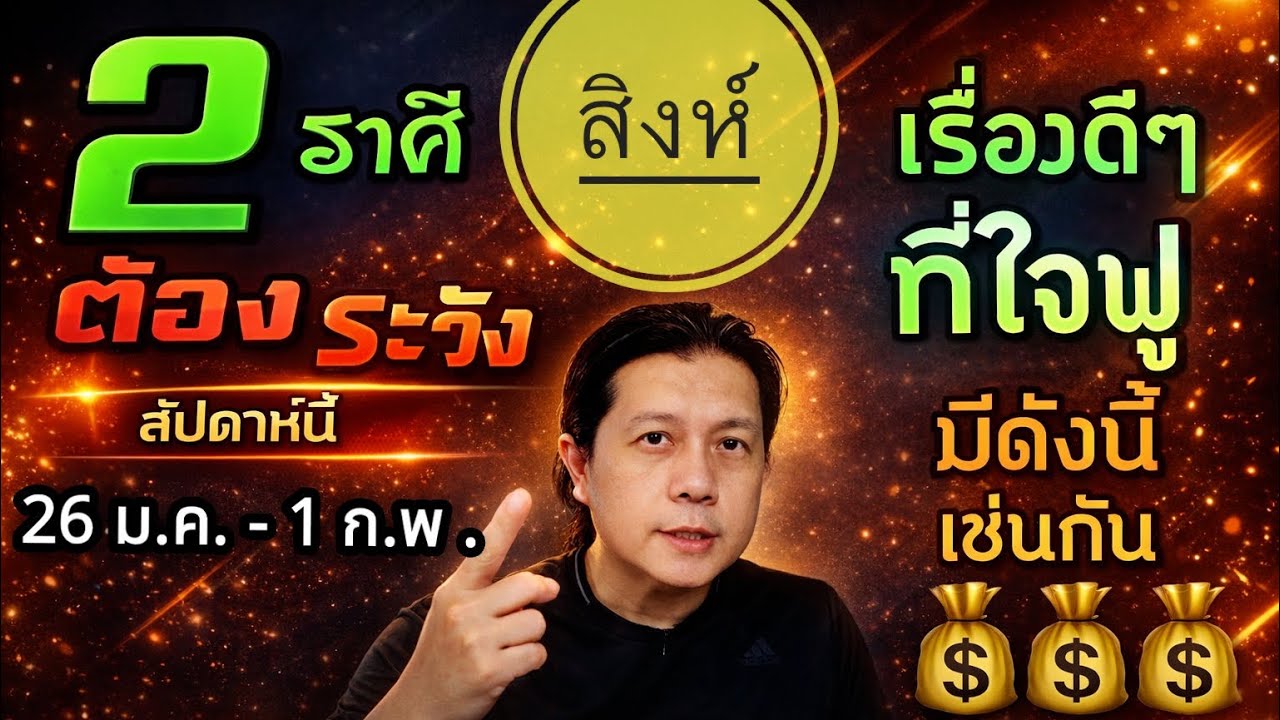 ราศีสิงห์ กับ 2 ราศีที่ต้องระวังเป็นพิเศษ  | และเรื่องที่ใจฟูก็มีด้วย 26 ม.ค. - 1 ก.พ. by ณัฐ