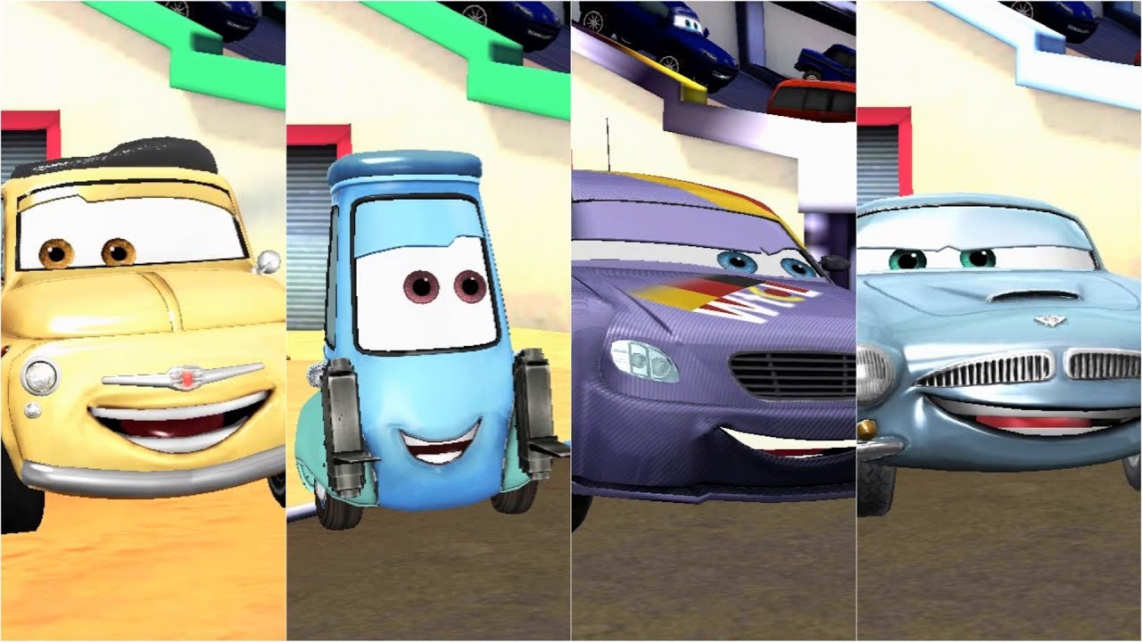 Cars: Fast as Lightning - Luigi, Guido, Max Schnell, Finn McMissile Gameplay Compilation