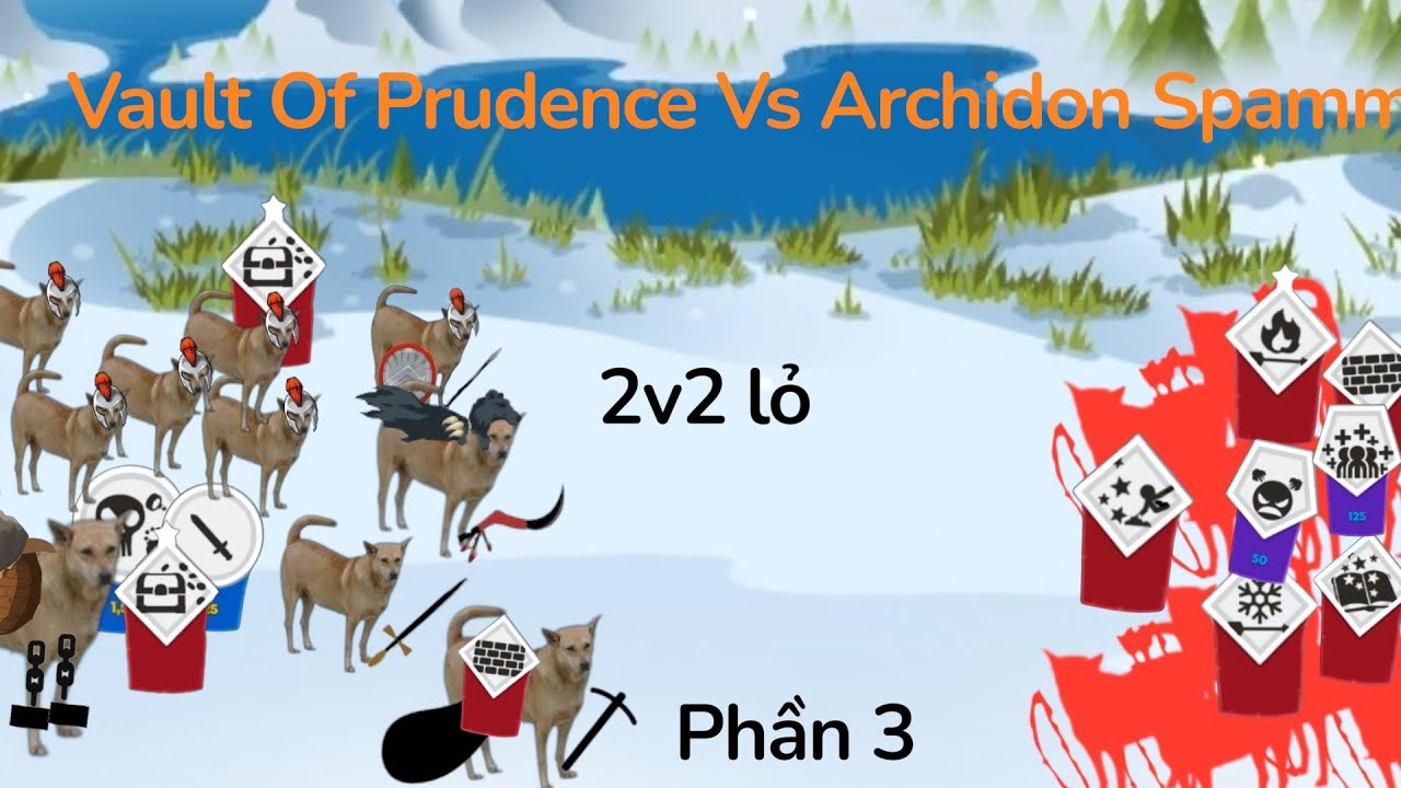 2v2 lỏ Phần 3! Stick War Saga Rank 2v2: Vault Vs Archidon Spammer!