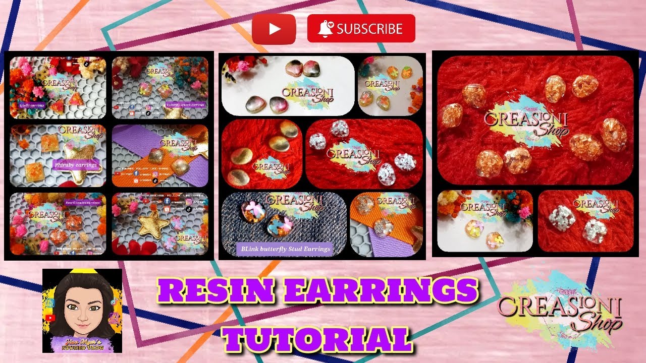 Resin stud earrings tutorial 01