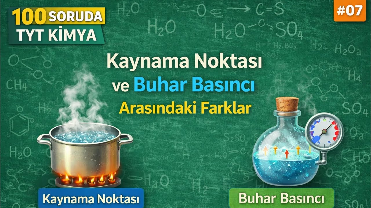 7) Kaynama Noktası ve Buhar Basıncının Arasındaki Farklar Nelerdir - TYT KİMYA 