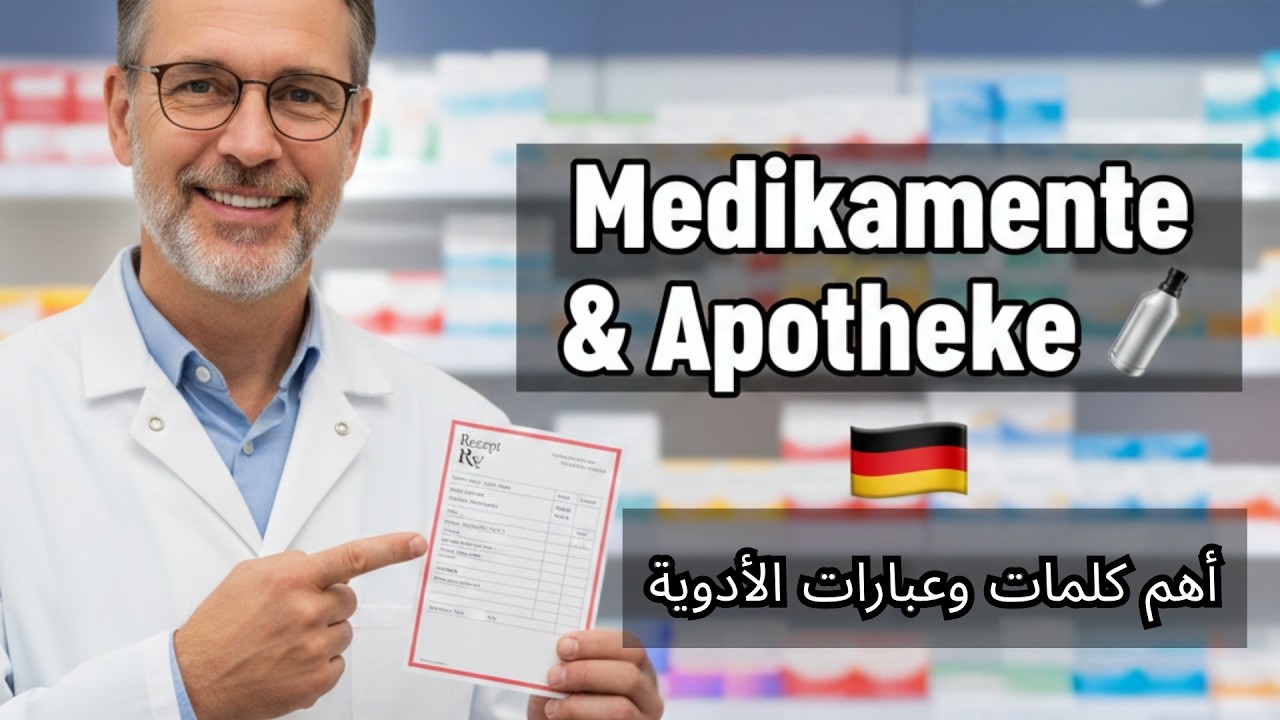 كلمات وجمل ألمانية مهمة تحتاج لتعلمها - الأدوية بالألماني  |  German Pharmacy Vocabulary & Phrases