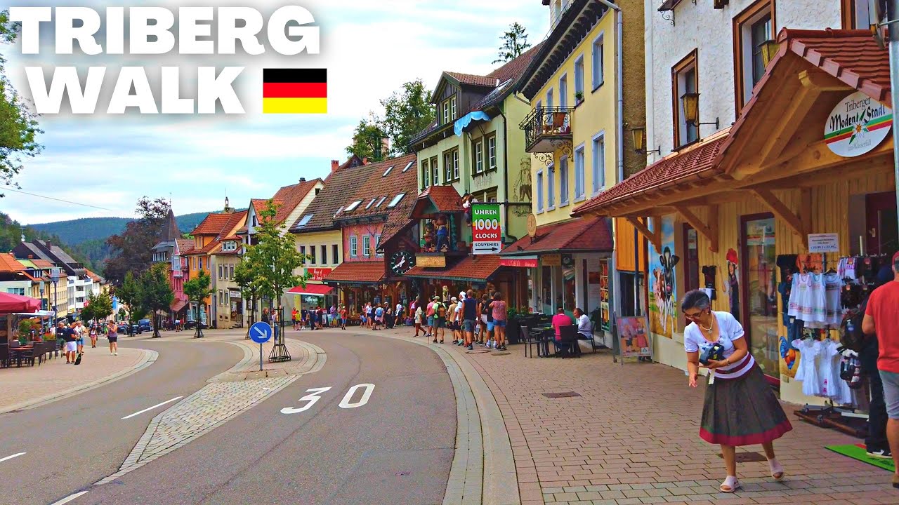 4K Walk Through German Village Deep in the Black Forest - Triberg, Germany