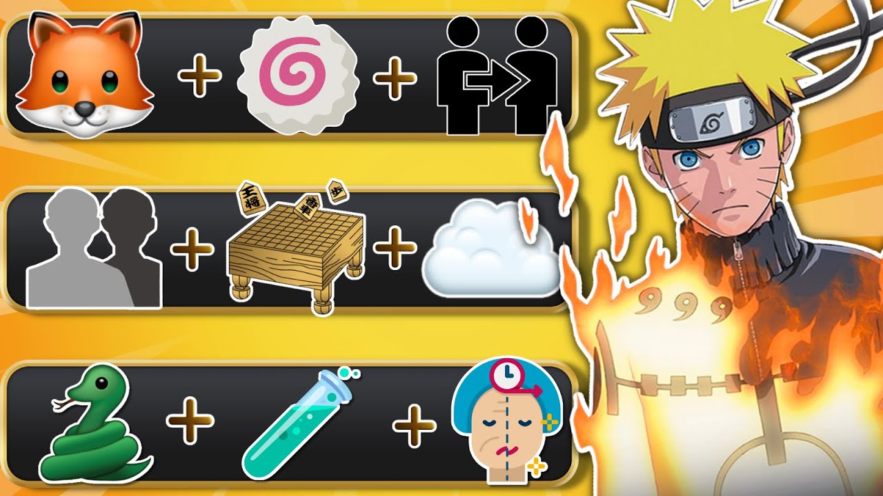 ANIME EMOJI QUIZ : Guess 60 CHARACTERS from NARUTO | Level Easy - Hard 🔥 | Naruto quiz 🍥🦊