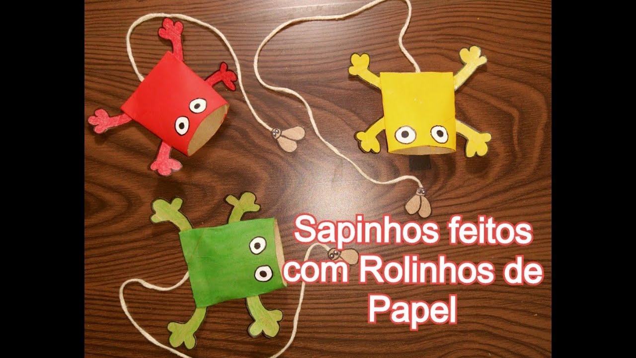 Como fazer Sapinho com rolinho de papel