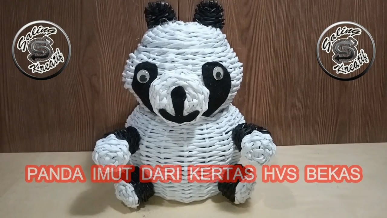 DIY Panda Shape Paper Woven Craft