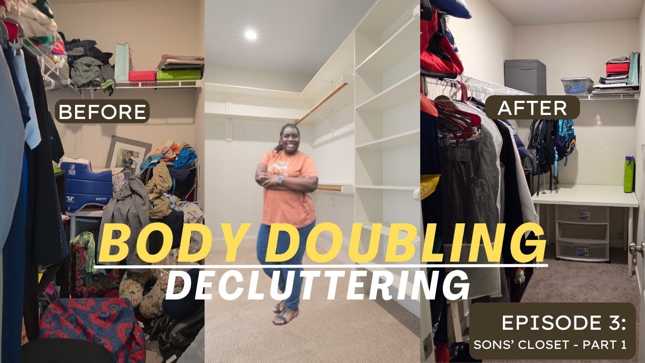 Declutter With Me | Body Doubling While I Tackle My Sons' Closet