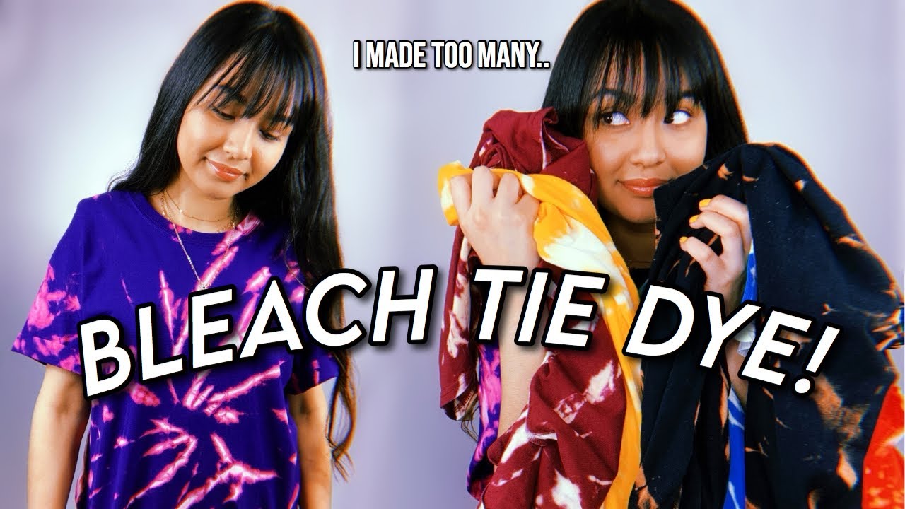 DIY BLEACH TIE DYE SHIRTS! | Easy and Cheap!