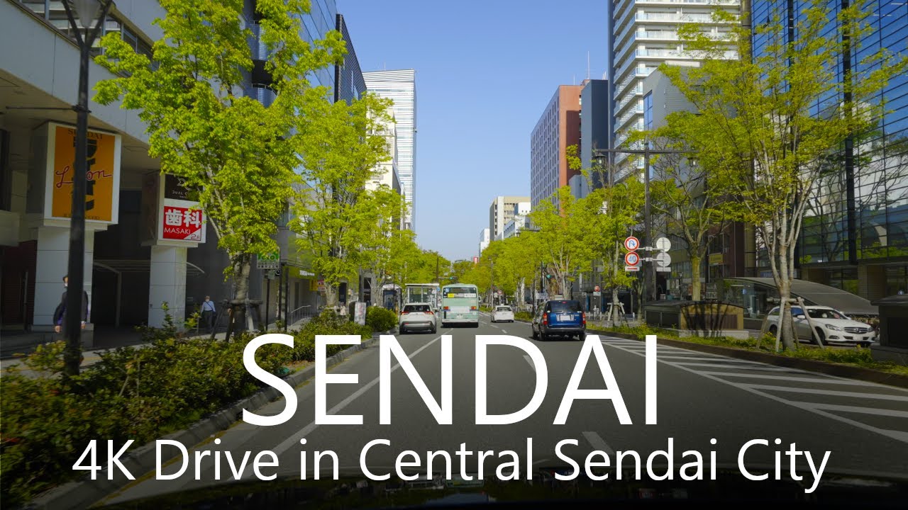 4K Sendai Drive Aoba Castle to Central Sendai City and Izumi Chuo 仙台市ドライブ