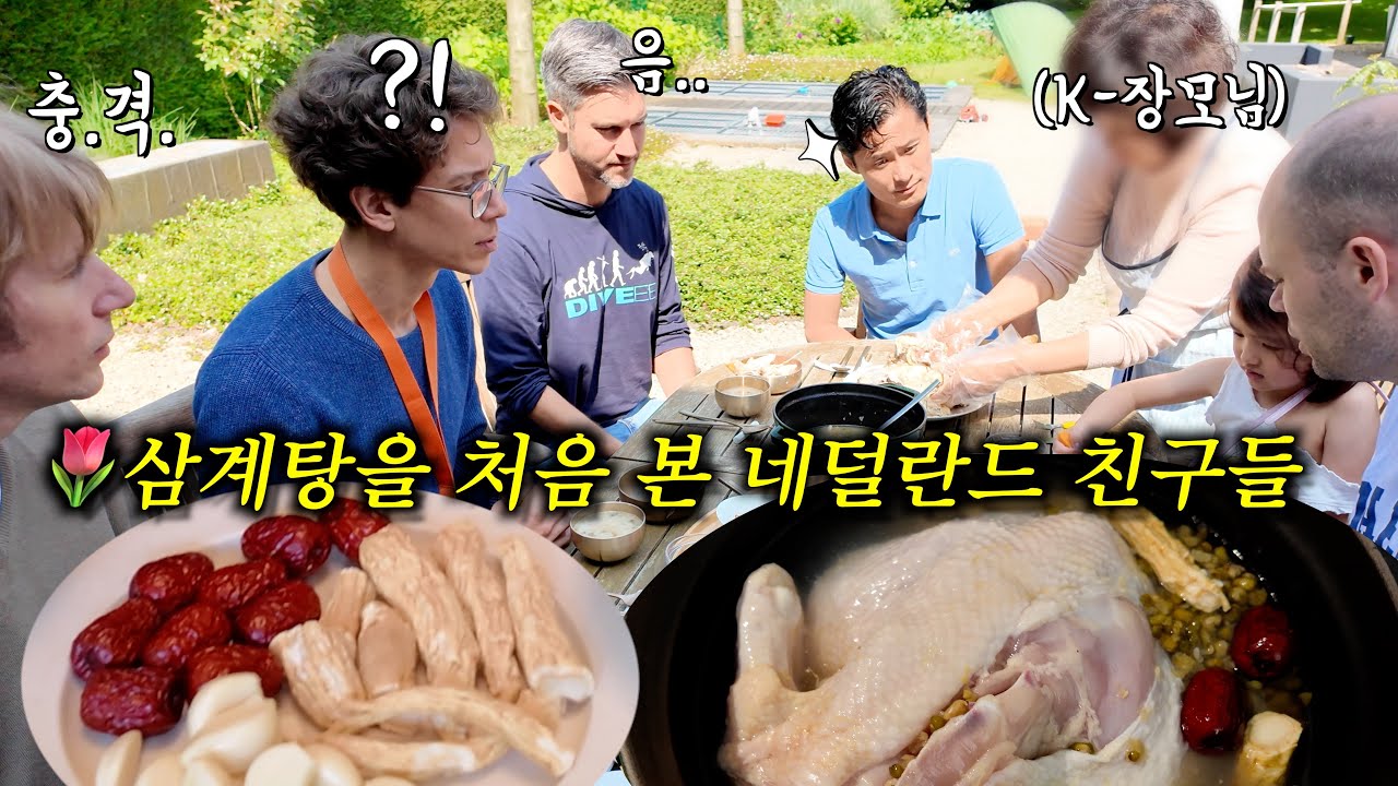 사위 친구들 건강까지 챙기는 K-장모님 (네덜란드 친구들 삼계탕 반응)