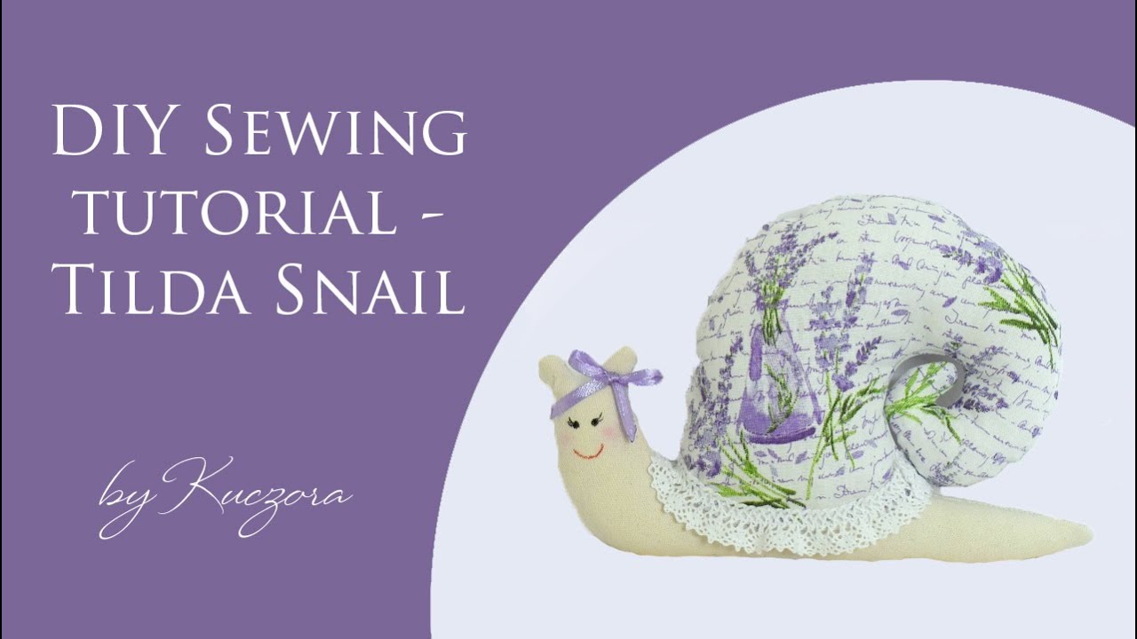 DIY Sewing tutorial - Tilda snail - lavender