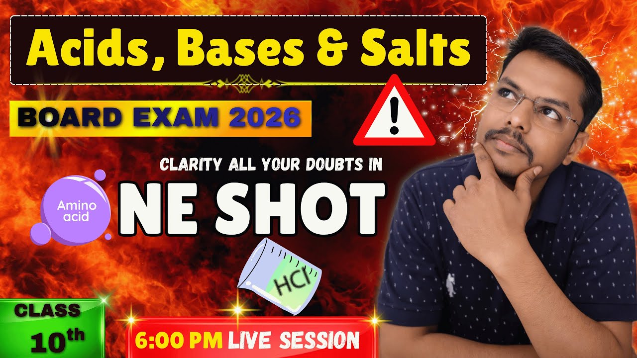 Acids, Bases & Salts Class 10 | Complete Chapter in ONE SHOT | NCERT Cover| Science