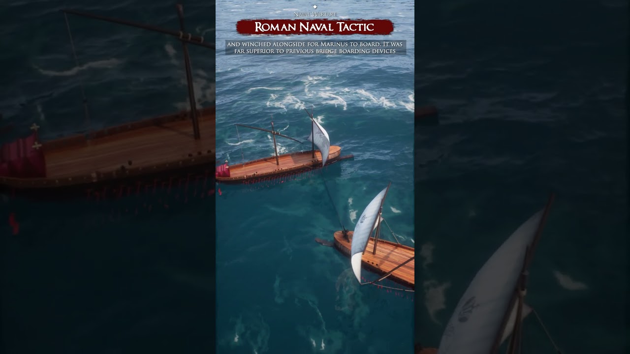 Roman Naval Tactic - Harpago #rome #spqr #documentary #tactic #military #naval #battle #fyp #fypシ