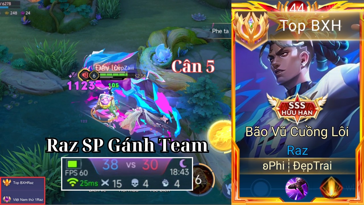 Cay Cú Vì Bị Tranh Lane Top 1 Raz Cầm 