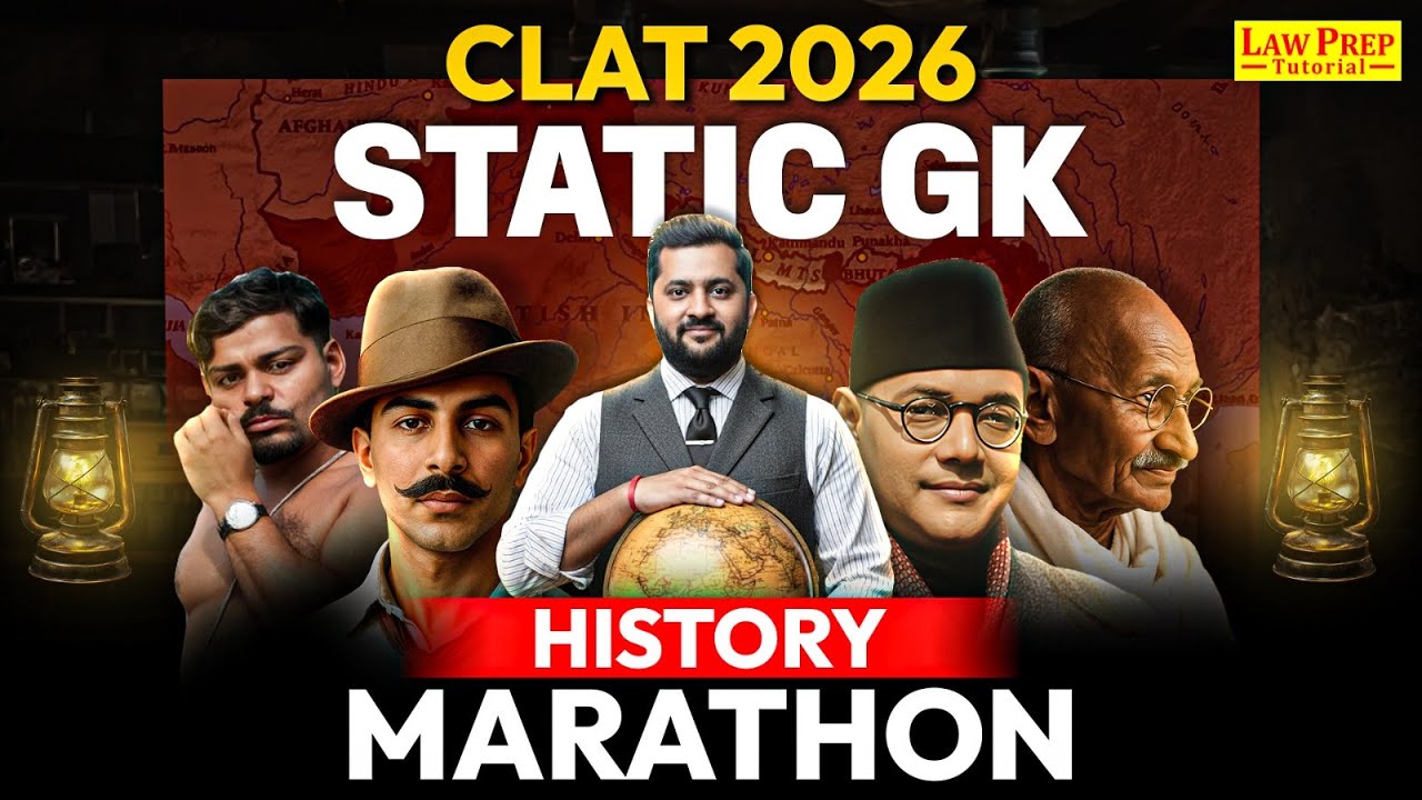 Static GK Maha Marathon | History | Static GK for CLAT 2026 | CLAT Preparation | History for CLAT
